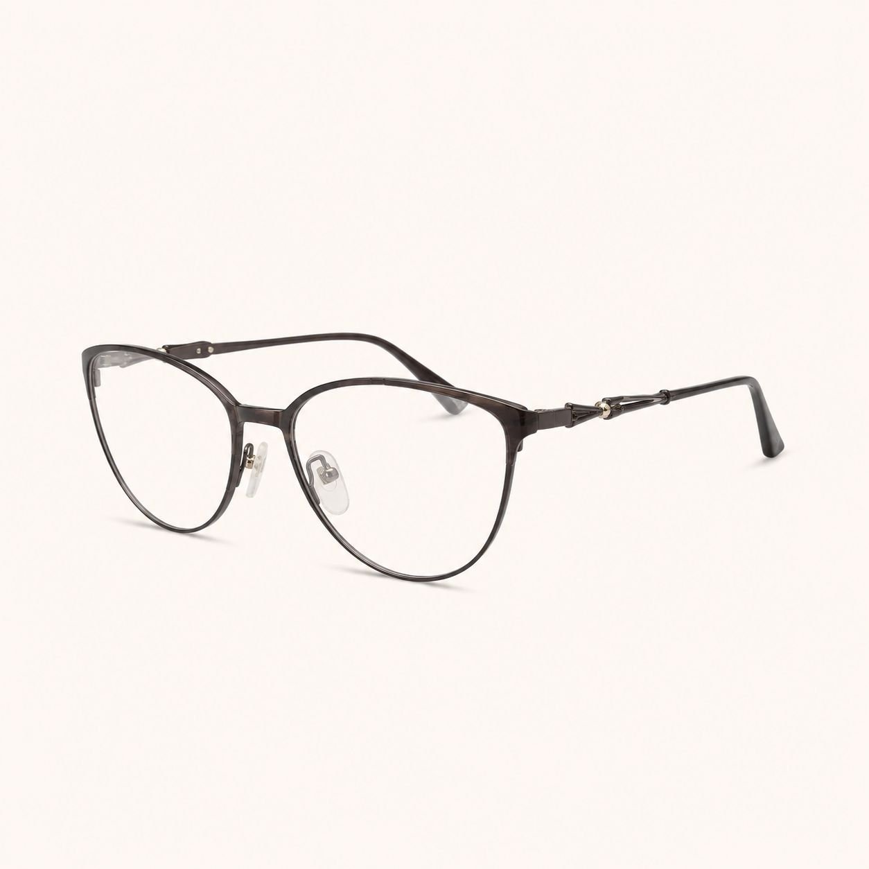Classic Black Metal Eyeglasses