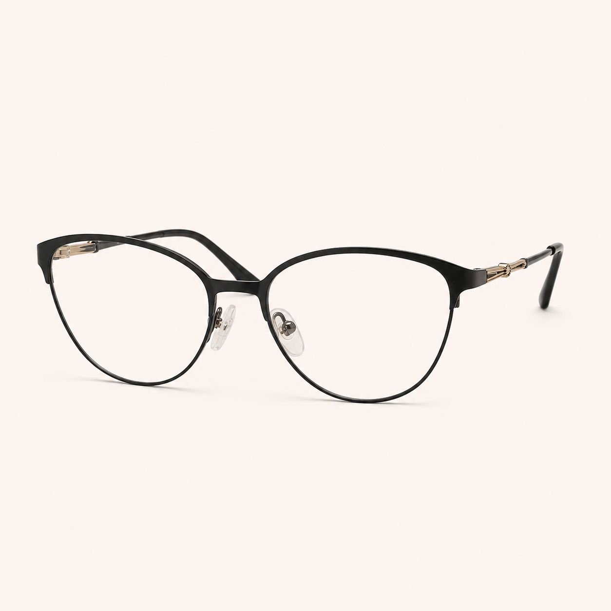 Black & Gold Elegant Eyeglasses