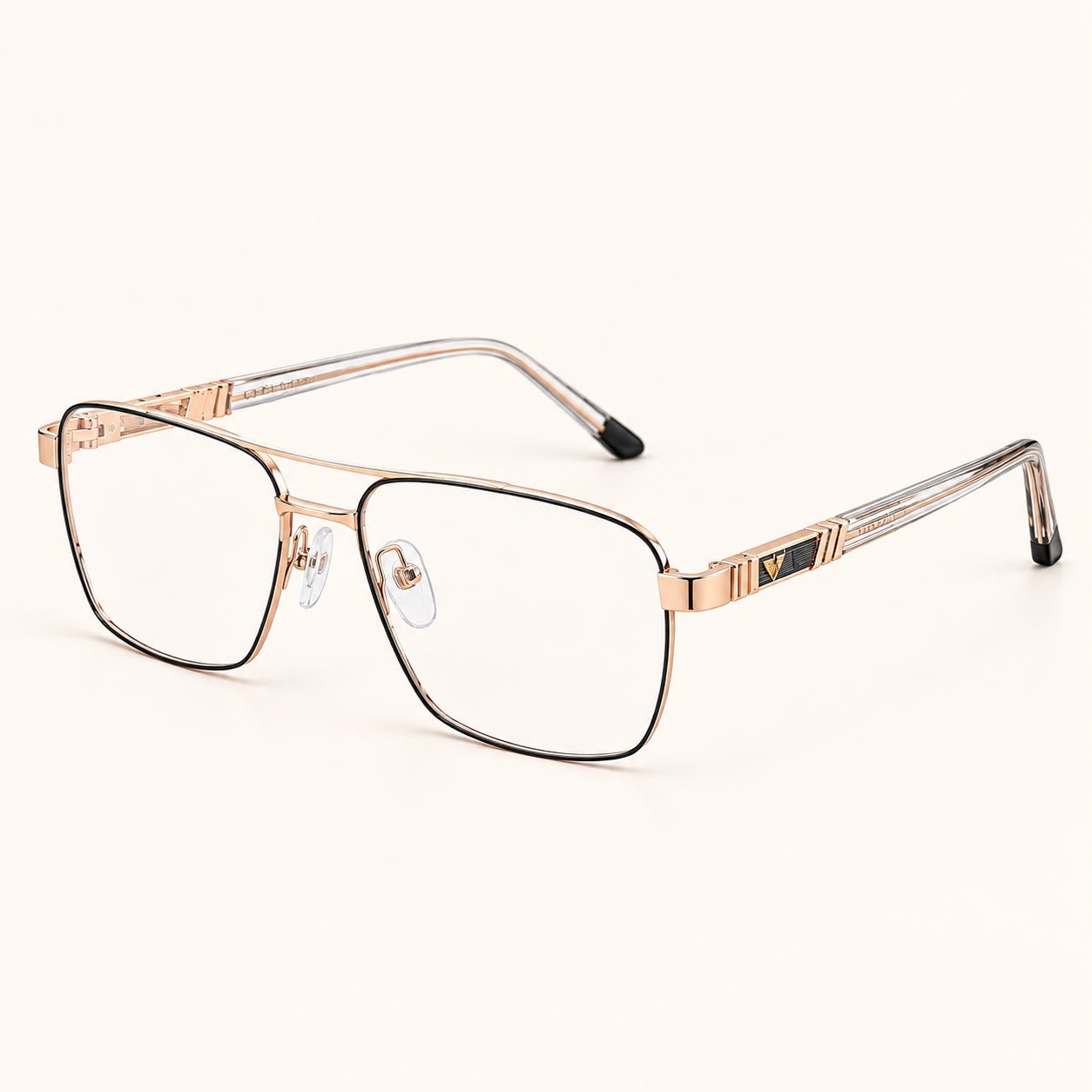 Rose Gold Black Eyeglasses
