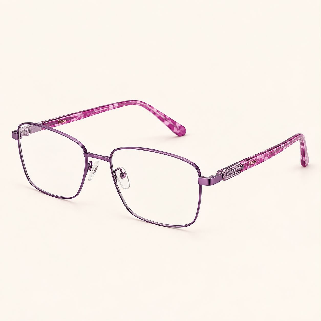 Purple Magenta Metal Eyeglasses
